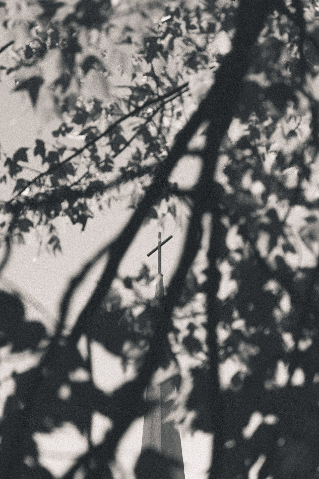 Steeple of the church at Church of the Valley in Chicopee, Pioneer Valley MA