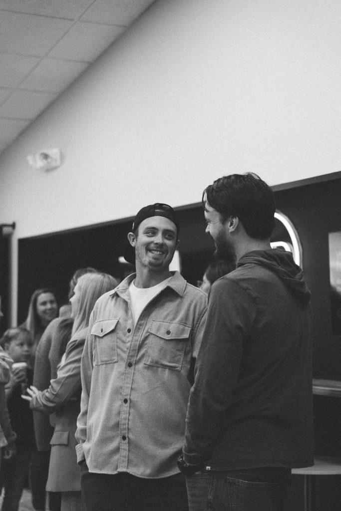 Two guys talking in the Pioneer Valley