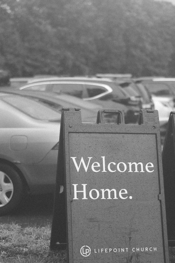 Welcome sign at Church of the Valley in Chicopee, Pioneer Valley MA